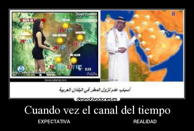Cuando vez el canal del tiempo - EXPECTATIVA REALIDAD
