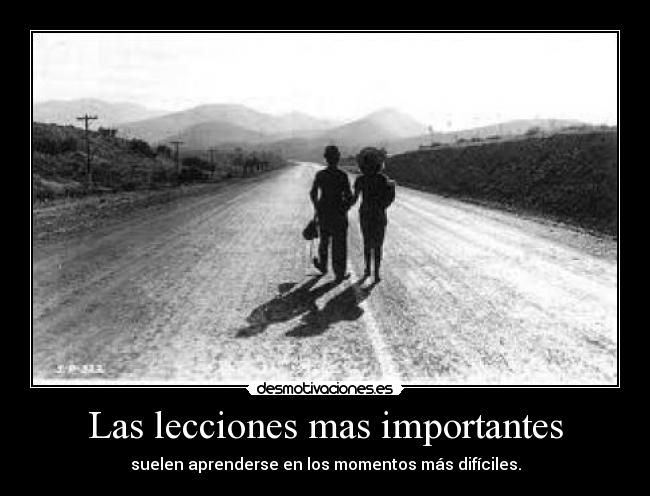 Las lecciones mas importantes -