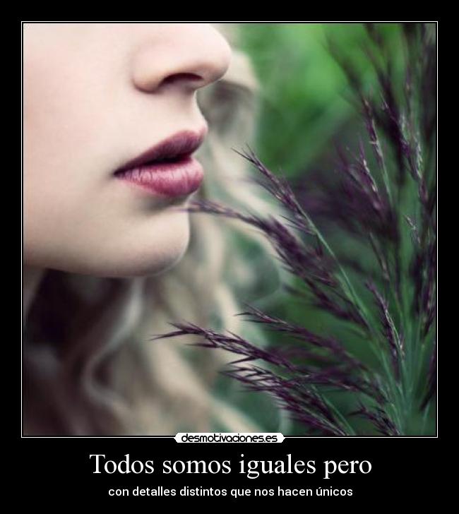 Todos somos iguales pero - 
