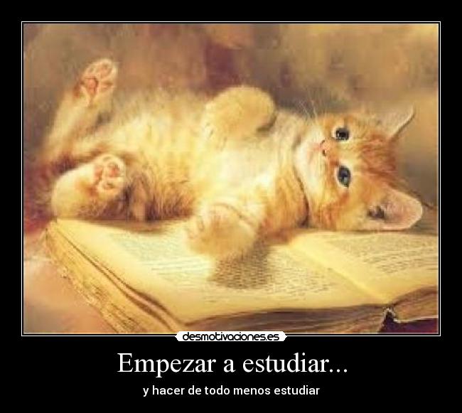 Empezar a estudiar... - y hacer de todo menos estudiar