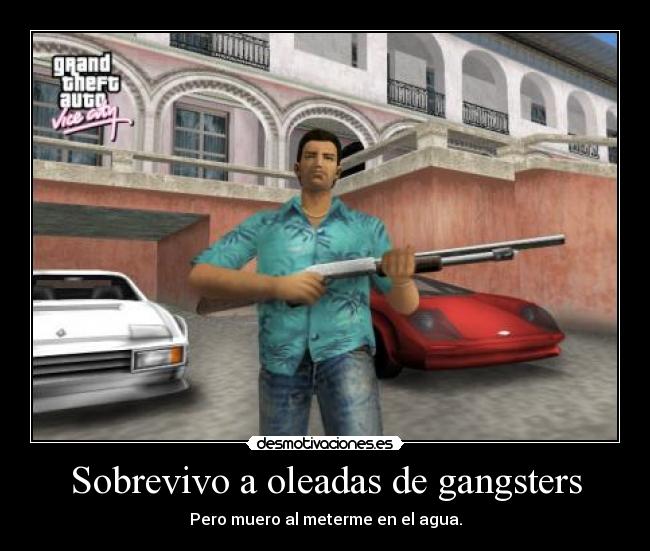 Sobrevivo a oleadas de gangsters -
