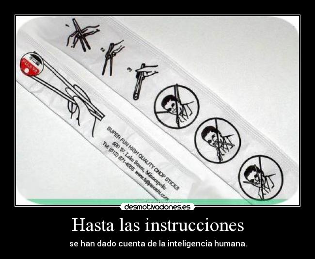 Hasta las instrucciones -