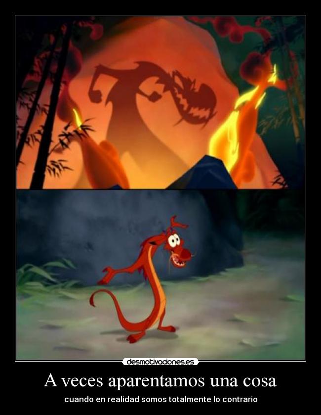 A veces aparentamos una cosa -