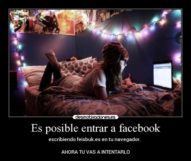 Es posible entrar a facebook -