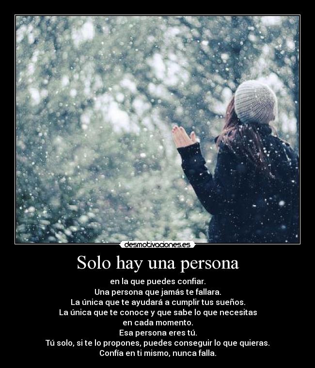 Solo hay una persona -