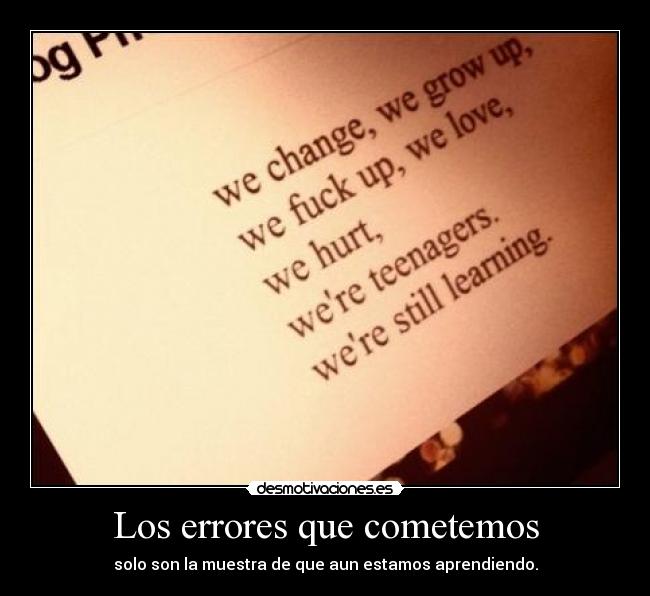 Los errores que cometemos -