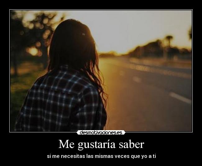 Me gustaría saber -