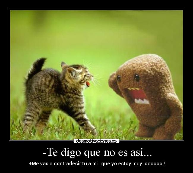 -Te digo que no es así... - +Me vas a contradecir tu a mi...que yo estoy muy locoooo!!