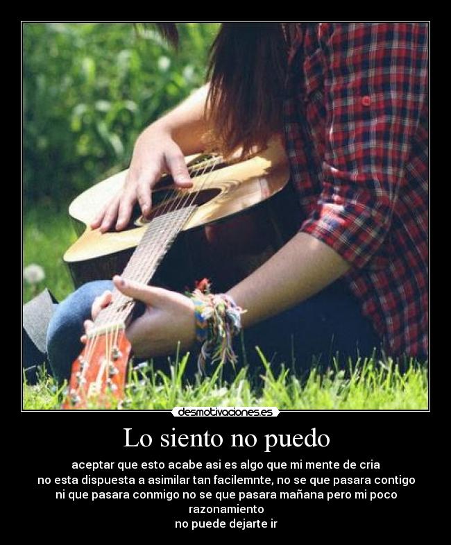 Lo siento no puedo -