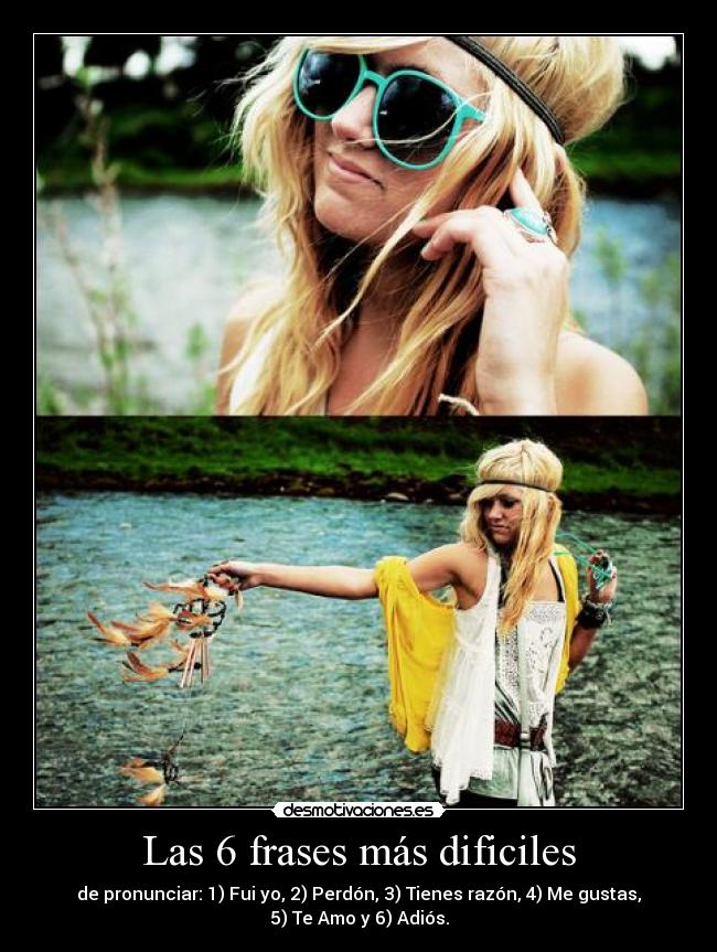 Las 6 frases más dificiles - 