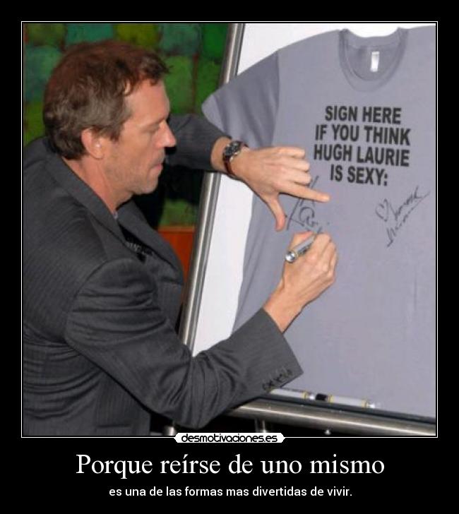 Porque reírse de uno mismo -