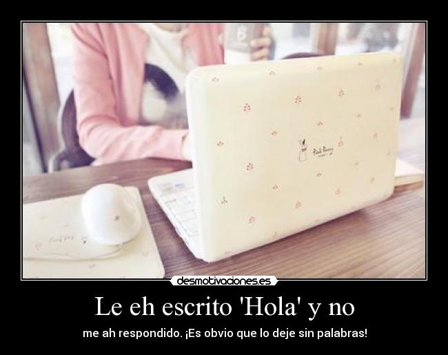 Le eh escrito Hola y no -