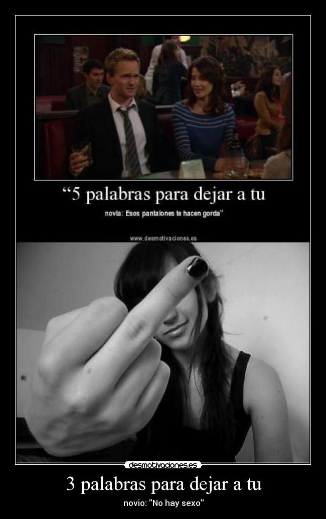 3 palabras para dejar a tu - novio: No hay sexo