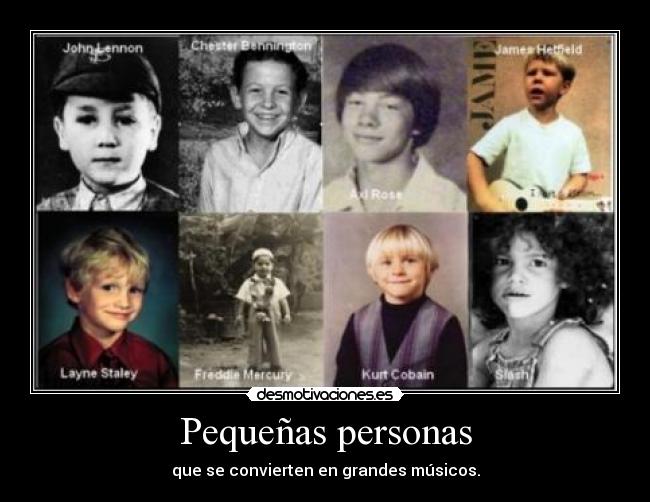 Pequeñas personas - que se convierten en grandes músicos.