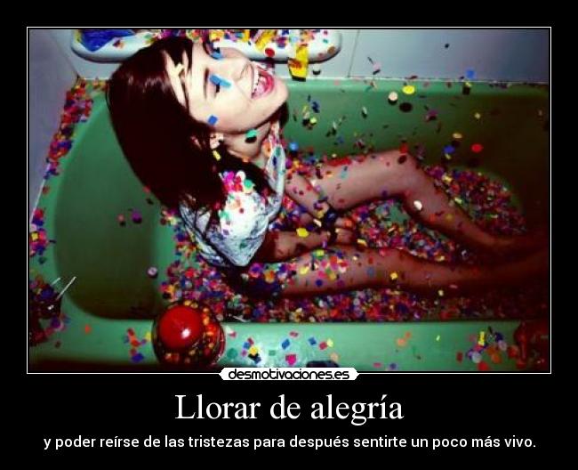 Llorar de alegría -