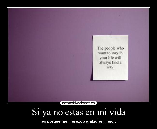 Si ya no estas en mi vida - 