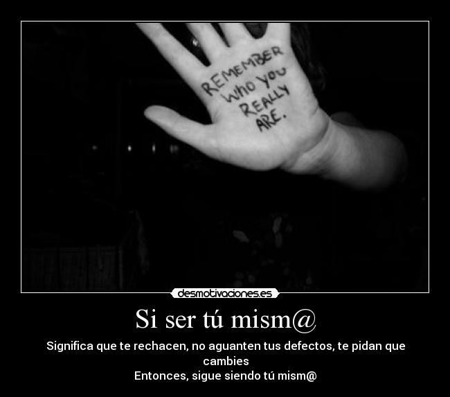 Si ser tú mism@ - 