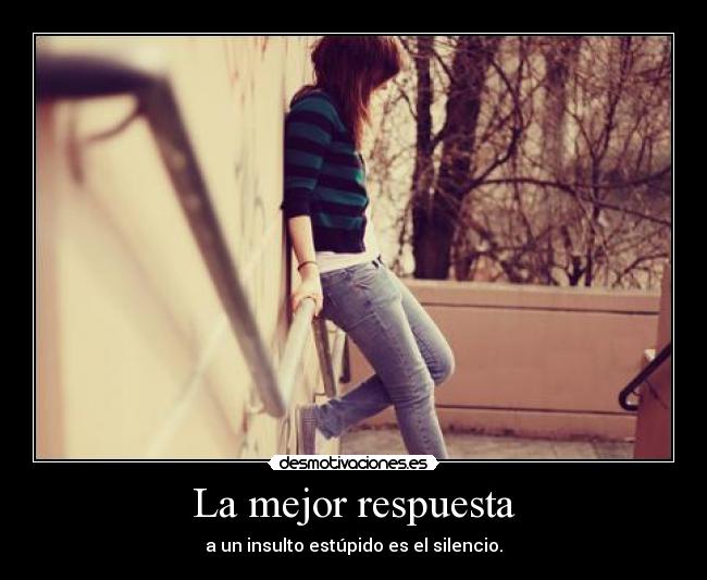 carteles insultos estupidos mejor ignorarlos quedarse silencio desmotivaciones