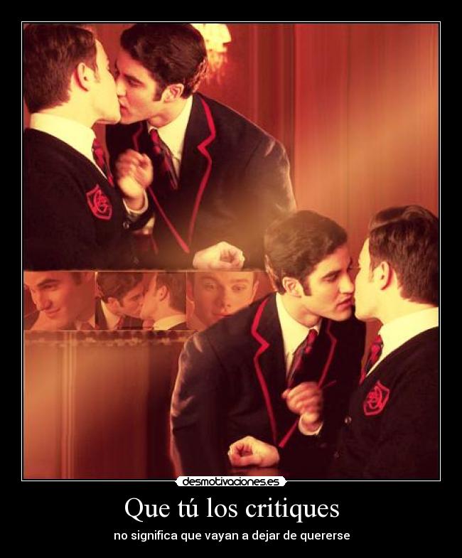 carteles glee klaine desmotivaciones