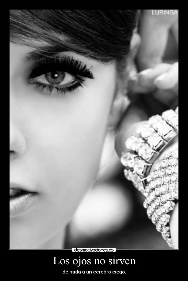 Los ojos no sirven - de nada a un cerebro ciego.