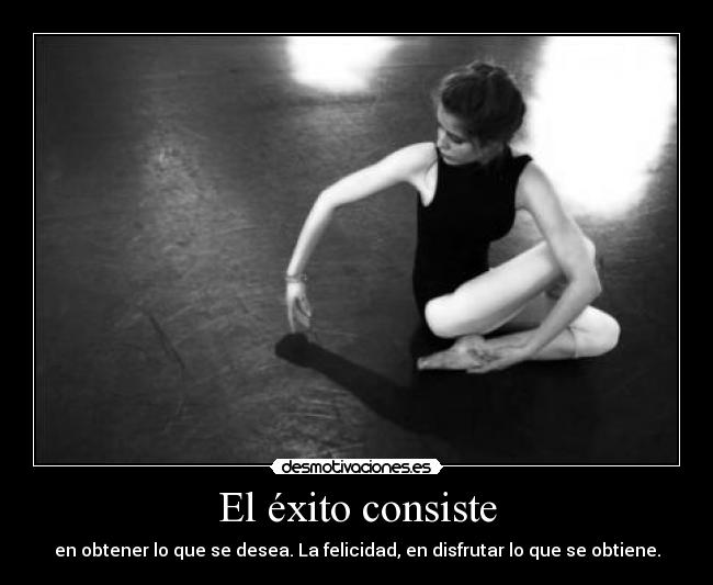 El éxito consiste - 