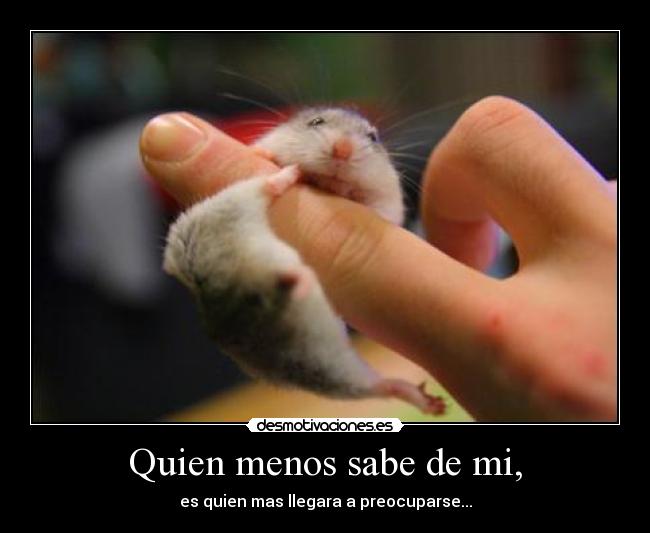 Quien menos sabe de mi, - 