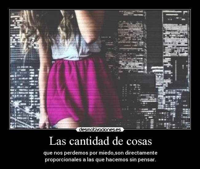 Las cantidad de cosas -