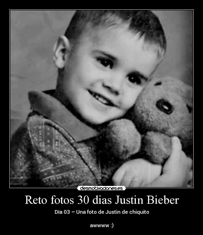 Reto fotos 30 dias Justin Bieber - Día 03 – Una foto de Justin de chiquito
awwww :)