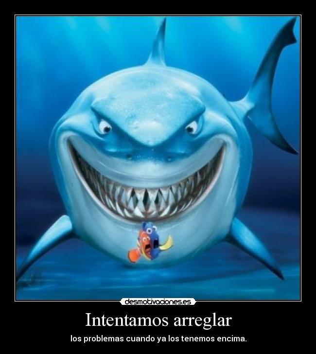 carteles arreglar los problemas dori marlin buscando nemo desmotivaciones