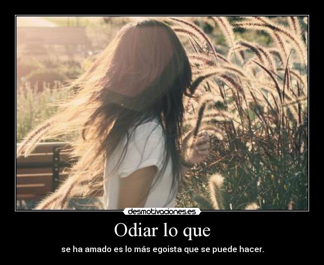 Odiar lo que -