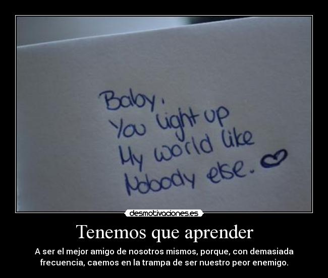 Tenemos que aprender -