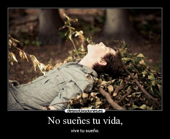 No sueñes tu vida, - 
