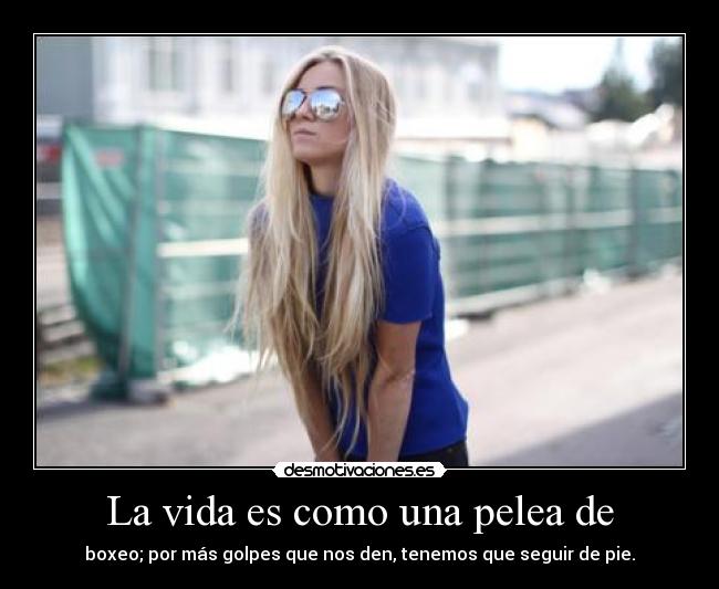 La vida es como una pelea de -