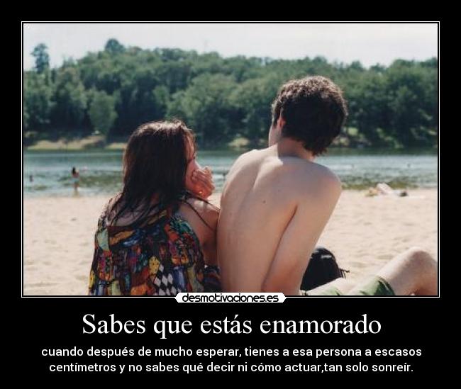 Sabes que estás enamorado -