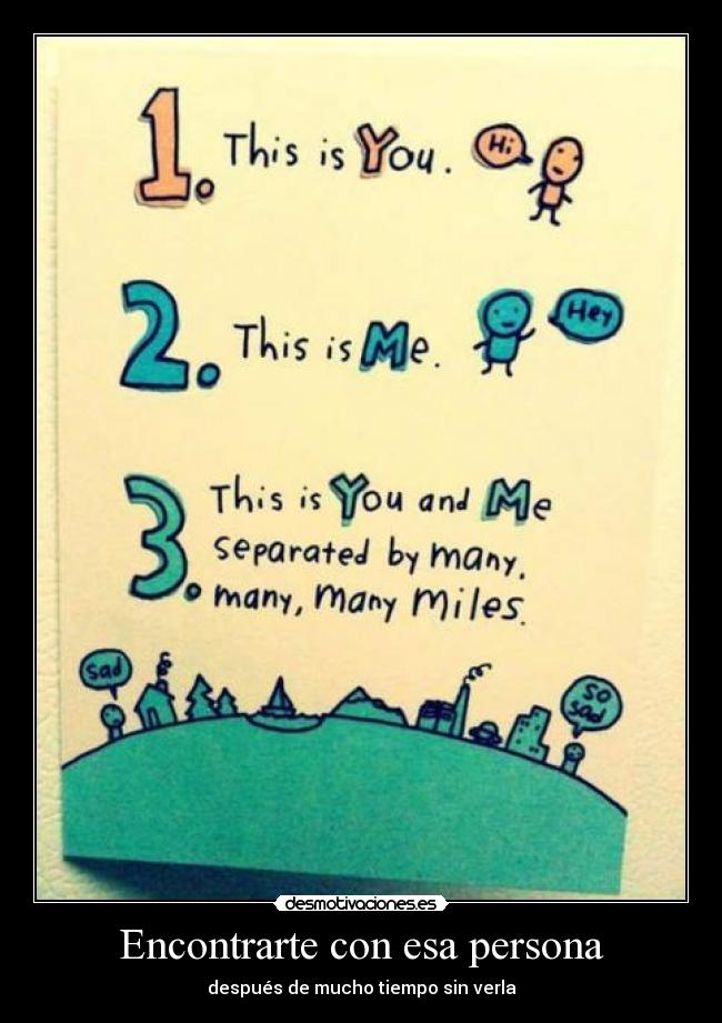 Encontrarte con esa persona - después de mucho tiempo sin verla
