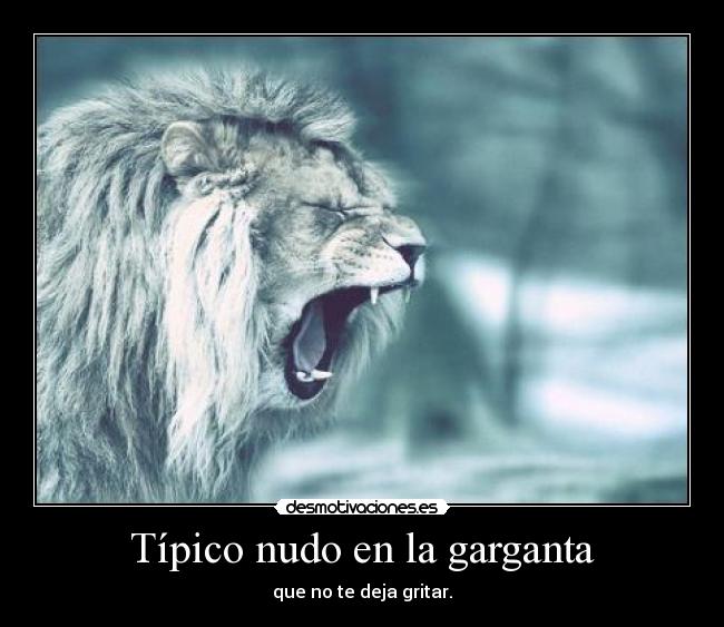 Típico nudo en la garganta - 