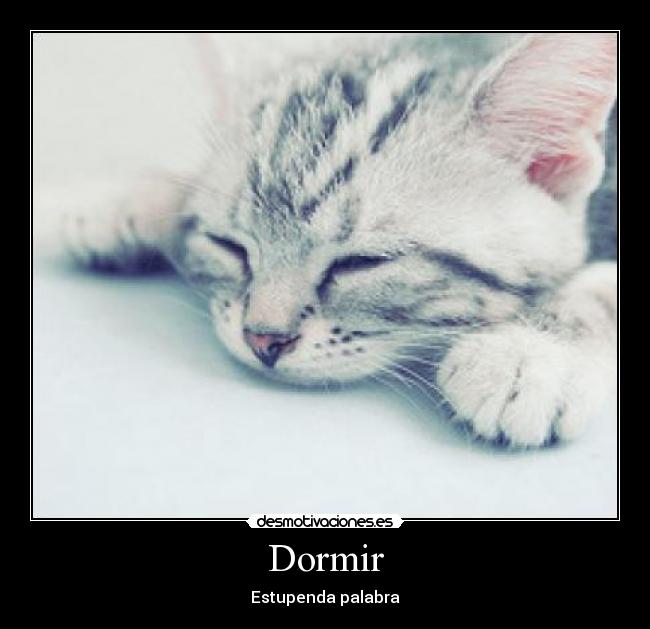 Dormir - Estupenda palabra