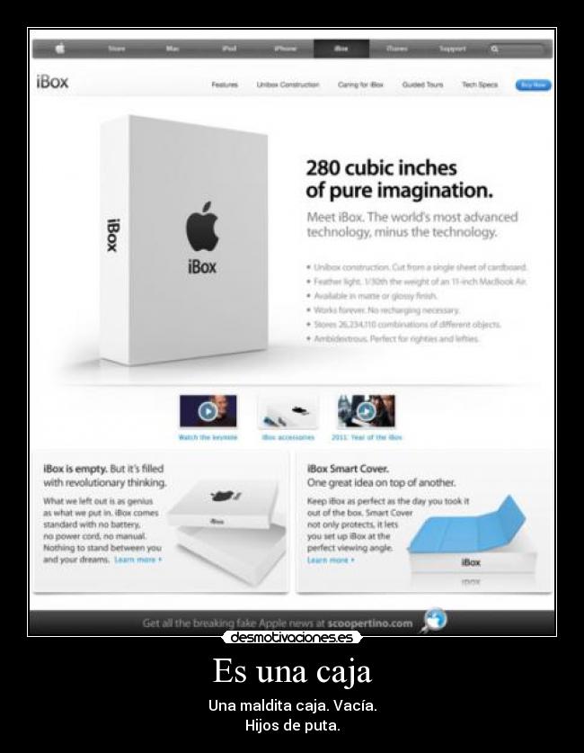 Es una caja - Una maldita caja. Vacía.
Hijos de puta.