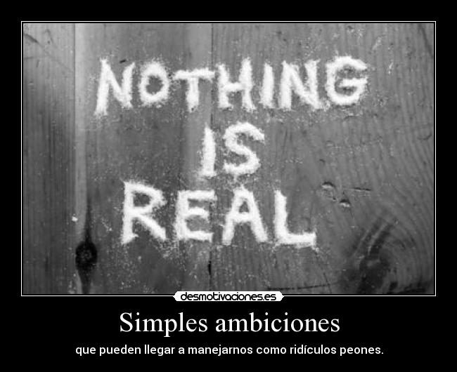 Simples ambiciones - 