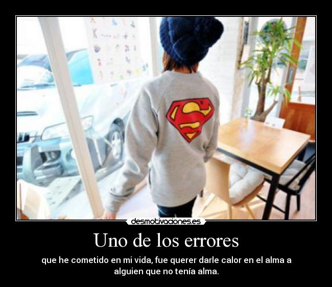 Uno de los errores -