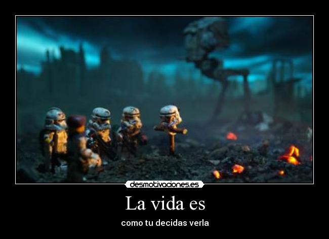 carteles vida lego star wars life desmotivaciones