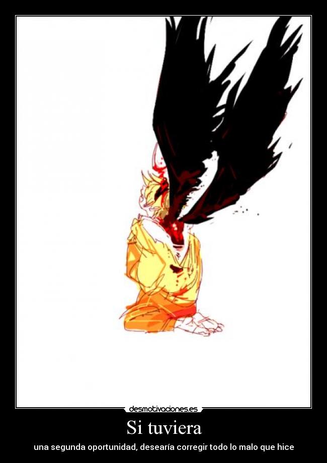 Si tuviera - una segunda oportunidad, desearía corregir todo lo malo que hice