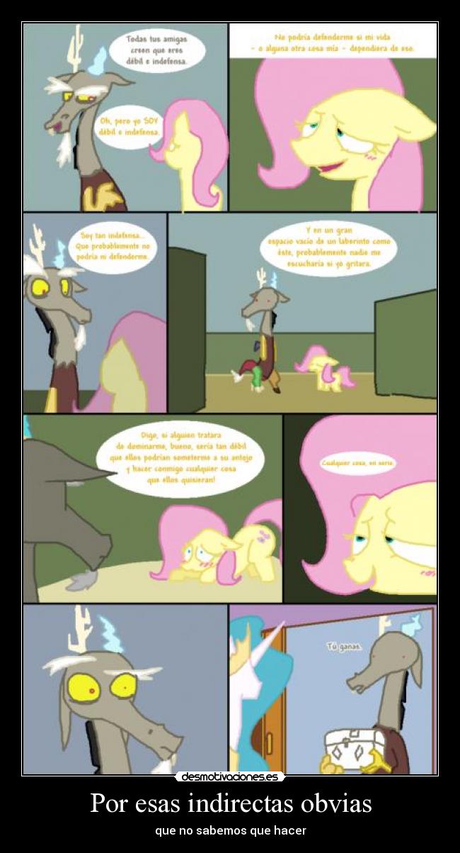 carteles fluttershy little pony desmotivaciones