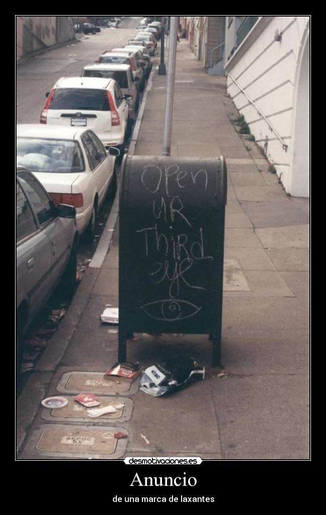 Anuncio - de una marca de laxantes