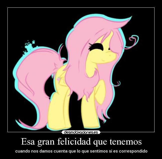 carteles felicidad fluttershy gran felicidad que tenemos estoy despeinada desmotivaciones