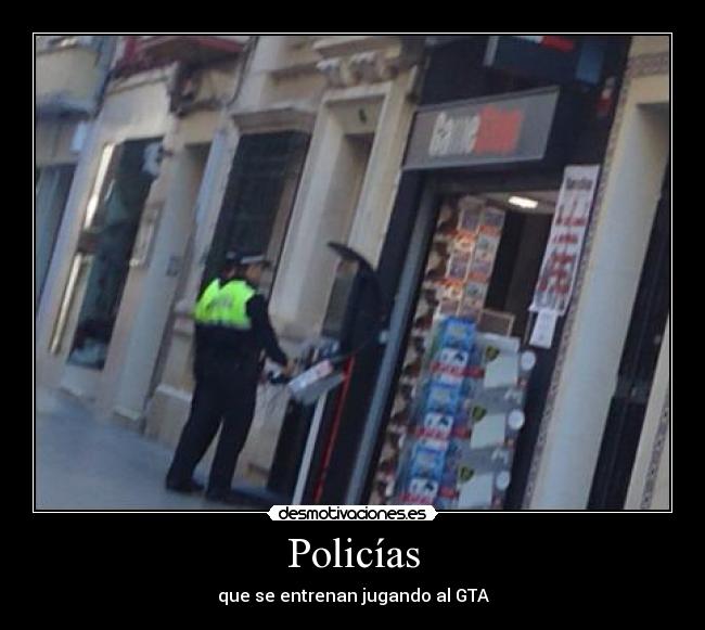 Policías - que se entrenan jugando al GTA