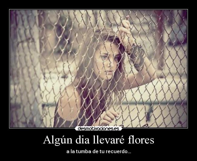 Algún dia llevaré flores - a la tumba de tu recuerdo...