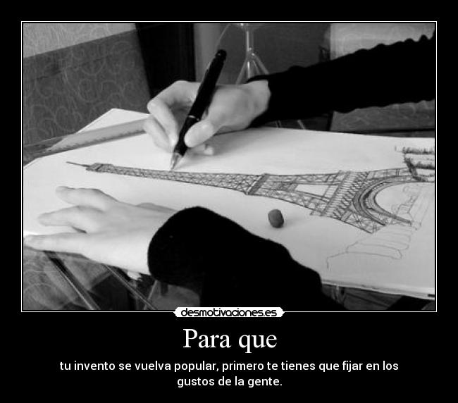 carteles invencion popular diseno torre eiffel gustos gente desmotivaciones