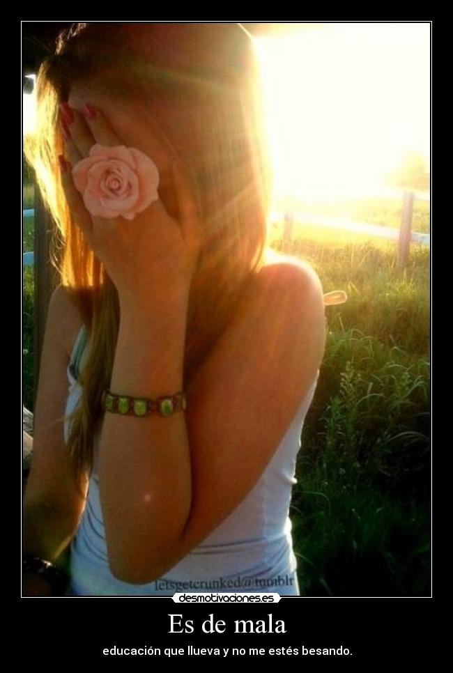 carteles mala educacion que llueva estes besando desmotivaciones