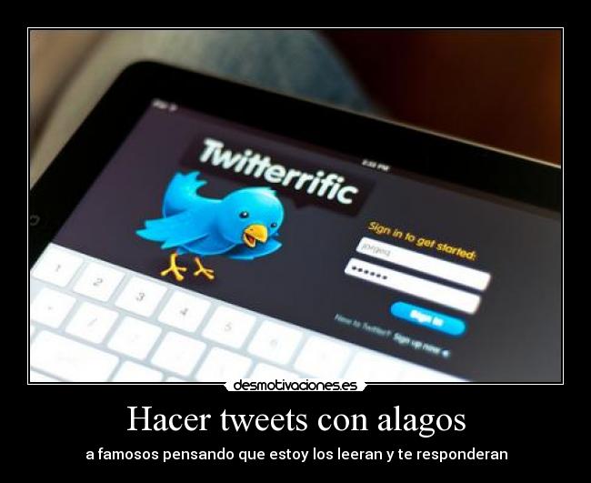 Hacer tweets con alagos - 